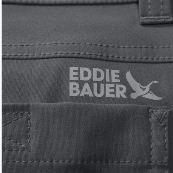 New Mens Eddie Bauer gray Rainier 10’ tech short lightweight water repellent - Picture 6 of 8